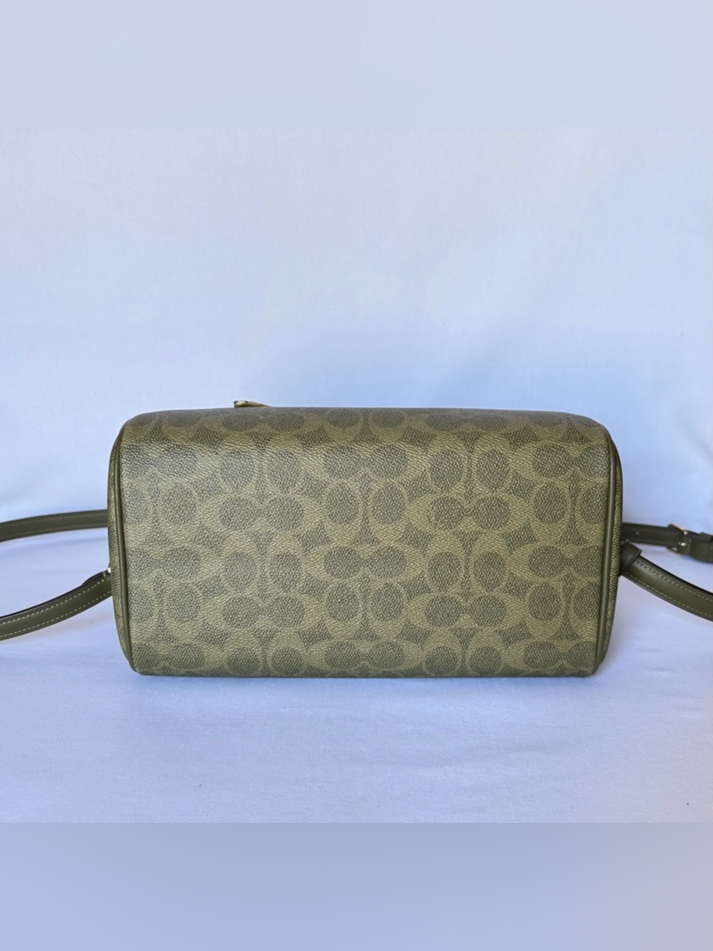 Coach Rowan Satchel Bag Olive/Gold hardware Signature Top Handle Crossbody NWT - Picture 6 of 14